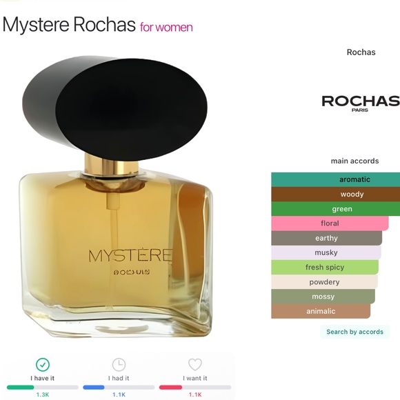 NEW MYSTERE de ROCHAS 85 degrees MINI EAU DE PARFUM 3.75 ml/ 1/8 oz ~ VINTAGE - Picture 3 of 3